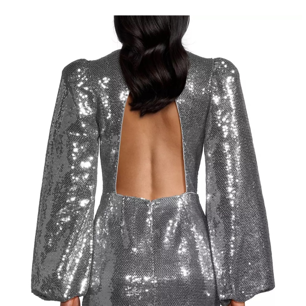 Thais Sequined Backless Sheath Dress